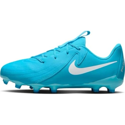 Image of Nike Performance JR Phantom GX II Academy FG/MG Unisex Moulded stud football boots for kids, Size: 1.5, Blue fury/white Synthetics/textile