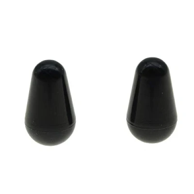 Image of KAISH 2pcs Guitar 5 Way Switch Tip Cap Knob for USA Stratocaster/Strat Black