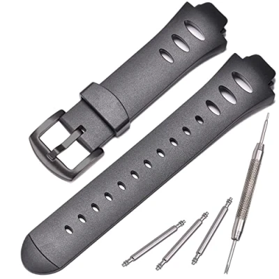 Image of MCXGL rubber Watchband Compatible with Suunto Observer SR X6HRM Pin Buckle men strap accessories Waterproof Replacement Bracelet (20mm, Black)