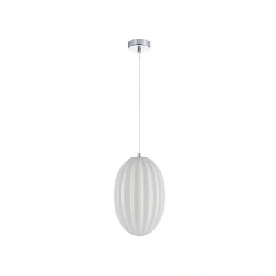 Image of Glyka Globe Ceiling Pendant Light 1x E14 Glass White