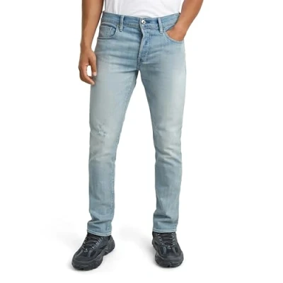 Image of G Star Men&#039;s 3301 Slim Jeans, blue (sun faded mirage 51001 D498 G316), 38W / 36L