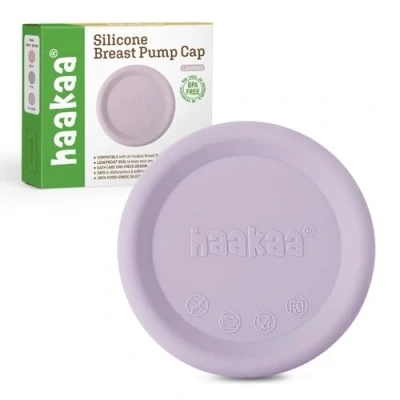 Image of Haakaa Lid New Upgrade Breast Pump Silicone Fits All Pumps Generation 1/2/3 Leakproof Dustproof Lavender