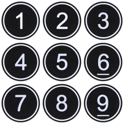 Image of NanTun Plastic Table Number Storage Locker Cabinet Numbers Pubs Restaurants Clubs Tags 300 Pieces Black 1 to