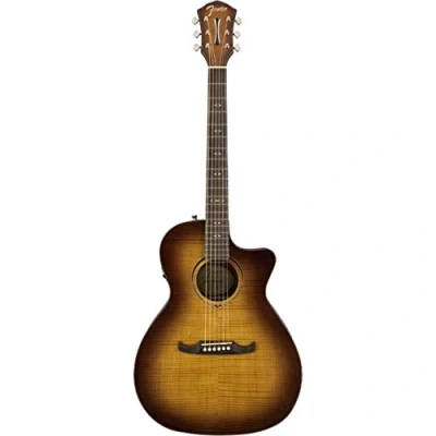 Image of Fender FA 345CE Auditorium Electro Acoustic Guitar, 3 Tone Tea Burst finish.