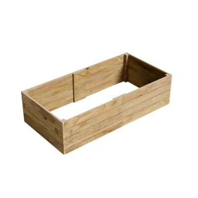 Image of Gro Garden Products Wooden Raised Bed 120cm L x 240cm W 60cm H Large Planters for Vegetables, Herbs, or Flowers Trough Planter Box with FSC Tanalised Timber