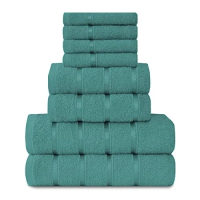 Image of GC GAVENO CAVAILIA Luxury Highly Absorbent Bath Sheet Set, 100% Egyptian Cotton Soft &amp; Cosy Towels Sets, Boston, Teal