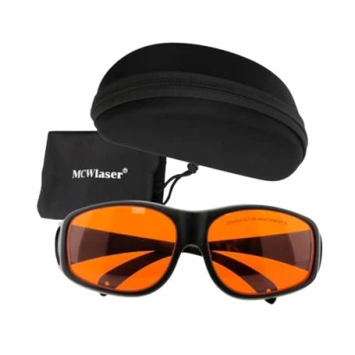 Image of MCWlaser 190 540nm Laser Safety Goggles Glasses OD7+ For UV light Violet Blue Green 405nm 445nm 450nm 473nm 532nm Absorption Type EP 3 Style 9