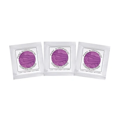 Image of NPSelection Yogurt Starter Cultures Pack of 3 Freeze dried Culture Sachets for Pure Acidophilus (3)