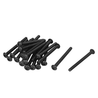 Image of Sourcingmap M4 x 45mm Alloy Steel Hex Bolt Socket Head Cap Screws Black 20 Pcs