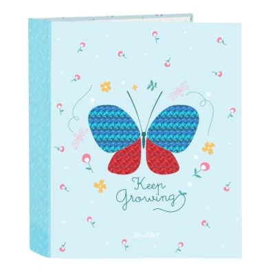 Image of Blackfit8 Butterfly 4 Ring Folio Binder, 270 x 60 330 mm