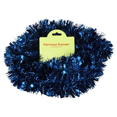 Image of Christmas Concepts®® 2 Metre Chunky/Fine Tinsel Decoration (Midnight Blue)