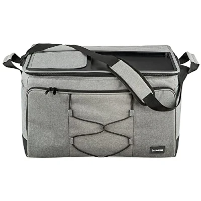 Image of bomoe XXL Cool Bag Foldable Large Cooler 52 Litre with Storage Surface Thermal 16h Cooling Function Insulated Basket Icebreezer KT53