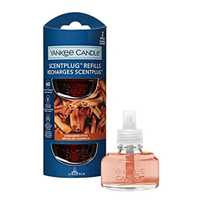 Image of Yankee Candle ScentPlug Fragrance Refills Cinnamon Stick Plug in Air Freshener Oil Up to 60 Days of 2 Count