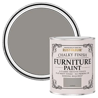 Image of Rust Oleum Grey Upcycled Furniture Paint in Chalky Finish Gorthleck 750ml