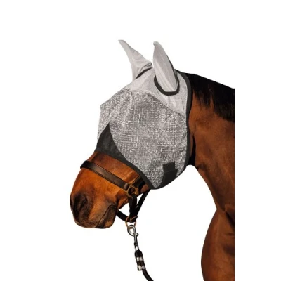 Image of Kerbl 324515 Fly mask with Ears and UV protection, white, pony