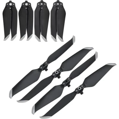 Image of Craznick 8pcs Propellers for DJI Mavic Air 2/Air 2s Drone Replacement Prop Blades Quick Release Spare Propeller Blade Foldable Low Noise 7238F Wings Accessories Silver Tips
