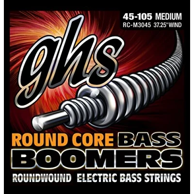 Image of GHS RCM3045 45 105 Medium Bass Boomers Round Core String Set