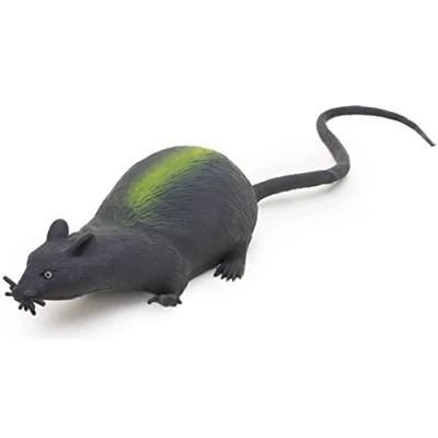Image of Toyland® 13cm Rubber Stretchy Rat With Long Tail Pranks and Practical Jokes Halloween Decoration