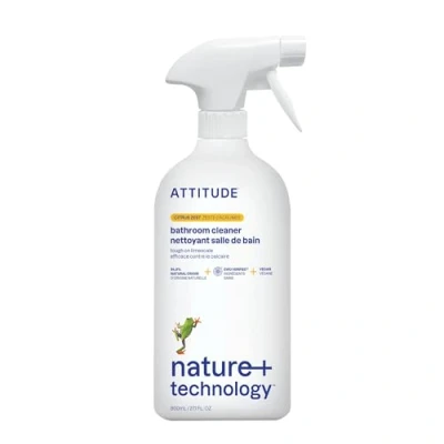 Image of ATTITUDE Bathroom Cleaner, EWG Verified, Plant and Mineral Based Ingredients, Vegan Household Products, Citrus Zest, 800 mL