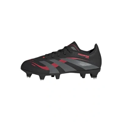 Image of adidas Predator League Soft Ground Football Boots Kids, core Black/Grey Four/Lucid red, 11 UK Child