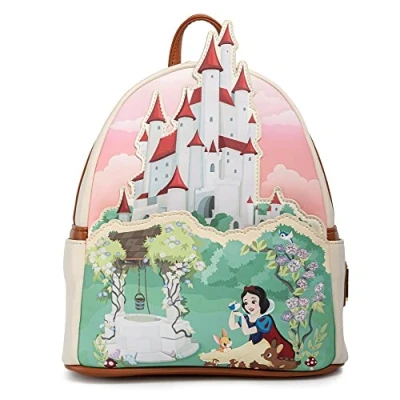 Image of Loungefly Mini Backpack Disney Snow White Castle Series, Multi, One Size, (WDBK1813)