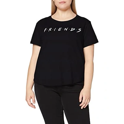 Image of Friends Women&#039;s Titles T Shirt, Black, 10/M