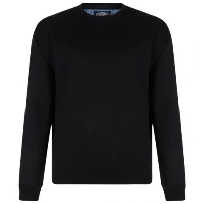 Image of Kam Jeans Mens Plain Long Sleeved Crew Neck Sweatshirt, Jumper, Big and Tall, King Size, Black, 6XL