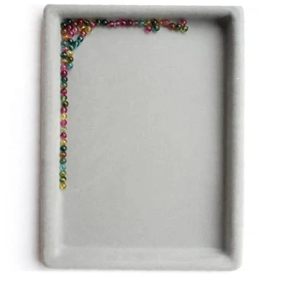 Image of Haowul Bead Design Board, Flocked Board for Necklace Bracelet Jewelry Making Diy Craft Organiser Tray
