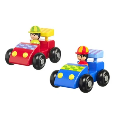 Image of Orange Tree Toys Racing Car Set Wooden