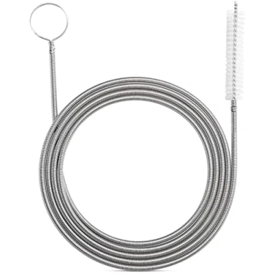 Image of Flexible Drain Sink Cleaning Brush Unblocker 160cm Tool for Bathroom and Kitchen Plug Hole Hair Remover Shower