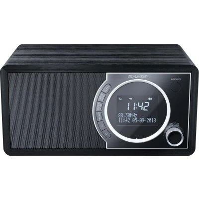 Image of SHARP DR 450(BK) 6W DAB+ and FM Digital Radio with Bluetooth, LED Display Alarm Clock Black