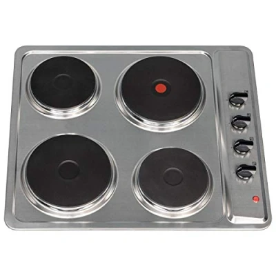 Image of SIA PHP601SS 60cm Stainless Steel Solid Plate 4 Zone Electric Easy Clean Hob
