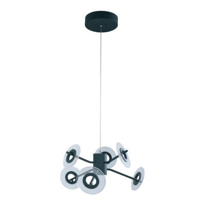 Image of Näve Discus LED pendant light in black, six bulb