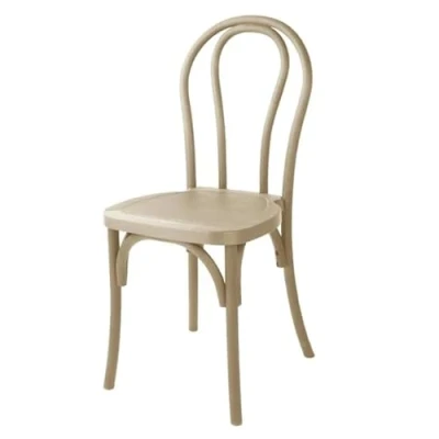 Image of Bolero Soho Bentwood Style Resin Chairs Natural (4 Pack)