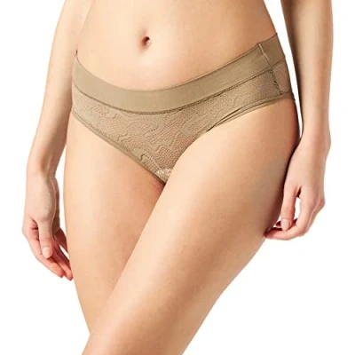 Image of Sloggi Women&#039;s GO Allround Lace Hipster Underwear, Lead Grey, One