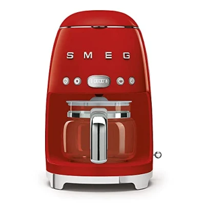 Image of Smeg DCF02RDUK 50s Retro Design Drip Coffee Machine in Red