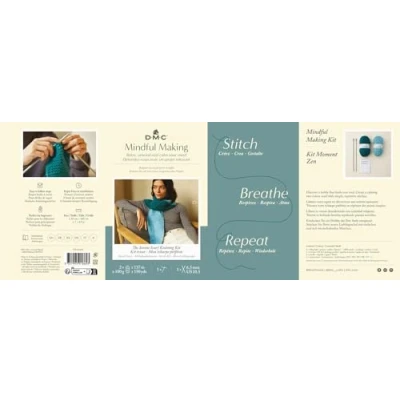 Image of DMC Serene Scarf Mindful Making Knitting Kit