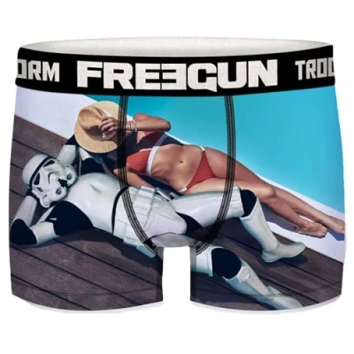 Image of FREEGUN Calecon Men&#039;s Microfibre Stormtrooper Boxer Shorts, Pool Stt5, S