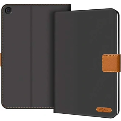 Image of Verco Case for Samsung Galaxy Tab A 10.1 inch 2019, Premium PU Leather Business Folio Cover with Stand and Card Slots [T510/T515], Black