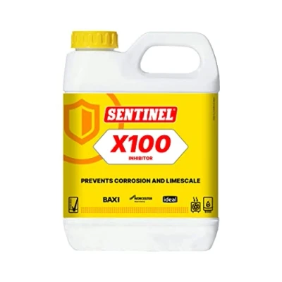 Image of Sentinel X100 Inhibitor 1L, Market Leading Heavy Duty Central Heating Inhibitor, Protection Against Corrosion and limescale, ensures Maximum Efficiency extends System Life, Clear (88000)
