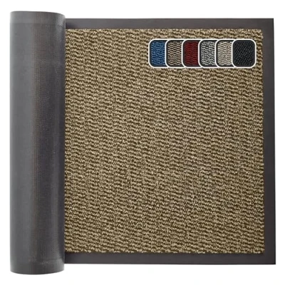 Image of GULLAMBO Non Slip Door Mat Indoor And Outdoor Kitchen Office Use Mat, Super Soft Absorbent Multicolor Barrier Machine Washable Entrance Rug (Beige, 40cm x 60cm)