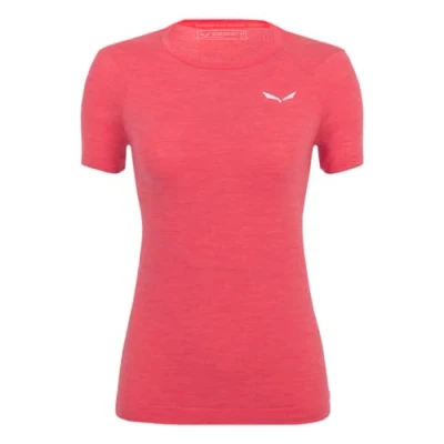Image of Salewa Zebru Fresh Merino Responsive T Shirt Women, Calypso Coral, M, Female