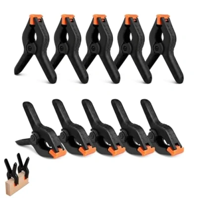 Image of JJiaoLinin Plastic Spring Clamps, 10 Pcs Muslin Clamps Heavy Duty Nylon Woodworking Tension for DIY Projects, Photo Studios, Background(3 inch)