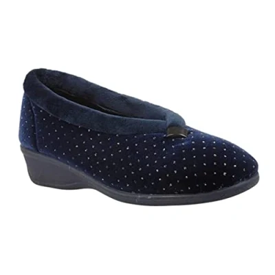 Image of Lotus Womens Beverley Slippers ULH048 6 UK Navy