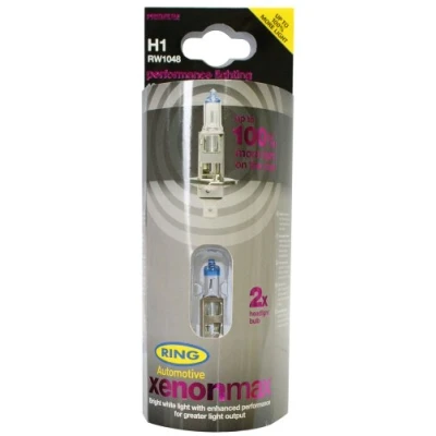 Image of Ring Automotive RW1048 H1 P14.5s Xenon Max with 100 Percent Halogen Headlamp, 12 V, 55 W