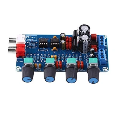 Image of Denash HIFI Pre Amplifier Board, NE5532 OP AMP Volume Tone Adjustment Preamp Audio Assembled Board Kit