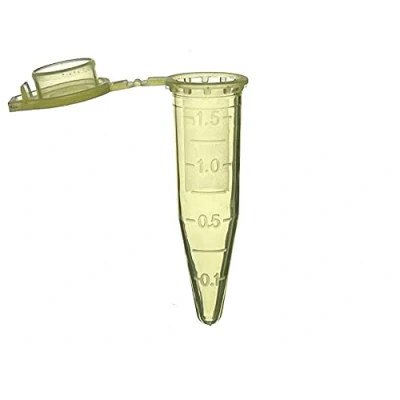 Image of MUHWA 500 PCS Polypropylene Graduated Microcentrifuge Tubes with Snap Cap, 1.5ML Micro Test Conical Microtube Sample Vial for Laboratory (Yellow)
