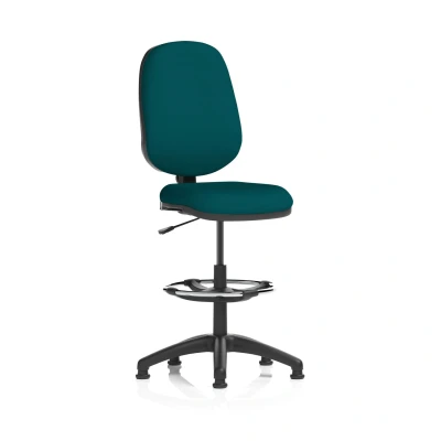 Image of Eclipse Plus I Lever Task Operator Chair Teal With Draughtsman Kit