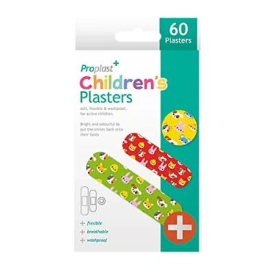 Image of 75 x Children PLASTERS New Pack Kids Durable Breathable Fun Animals Design Size Colour UK Free P&amp;P