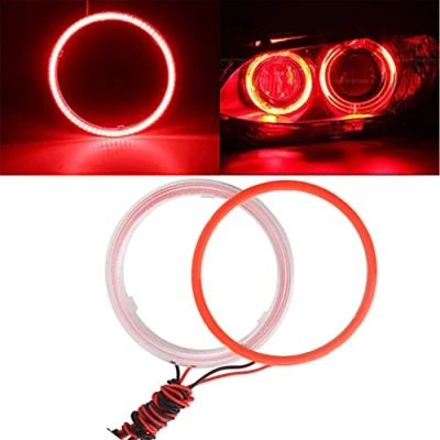 Image of Qasim 1 pair of LED COB Angel Eyes 60MM 2.36&#039;&#039; Red Halo Rings with Plastic Shell 45SMD for Car Motor DRL Headlight Fog Light DC 12V